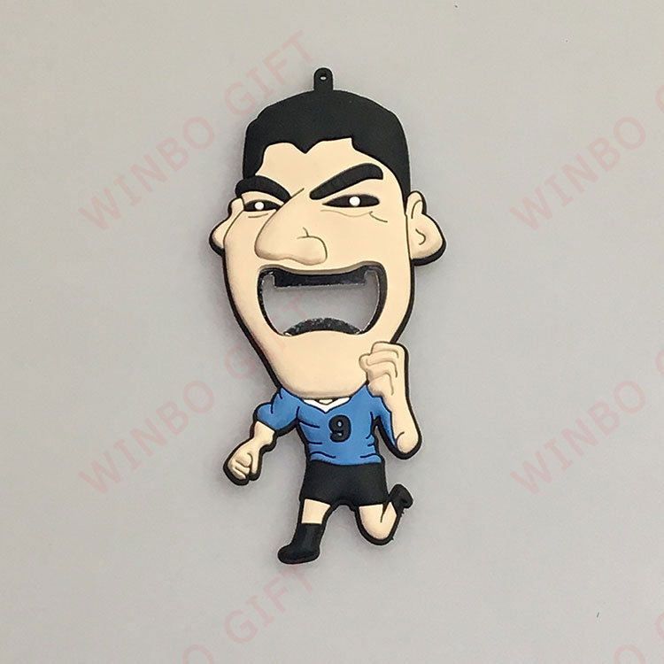 創意PVC滴膠蘇神咬（yǎo）人啤酒開（kāi）瓶器冰箱貼正麵