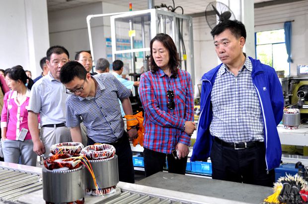 皖(wǎn)南電機:與會代(dài)表在車間參觀 好色先生视频污電機:與會代表(biǎo)在車間參觀